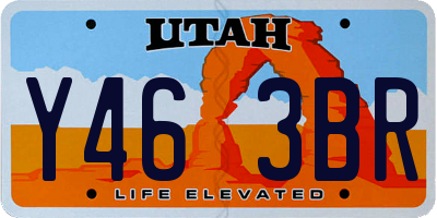 UT license plate Y463BR