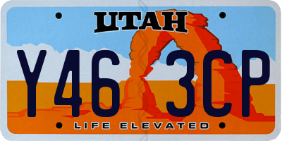 UT license plate Y463CP