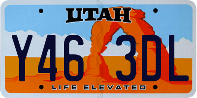 UT license plate Y463DL