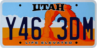 UT license plate Y463DM