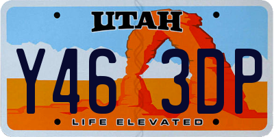 UT license plate Y463DP
