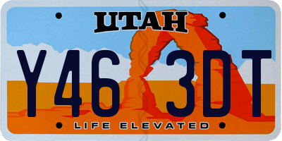 UT license plate Y463DT