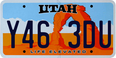 UT license plate Y463DU