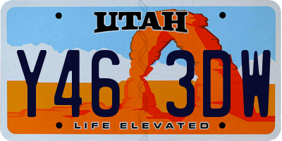 UT license plate Y463DW