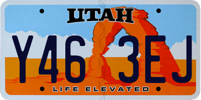 UT license plate Y463EJ