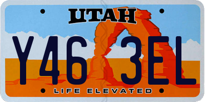 UT license plate Y463EL