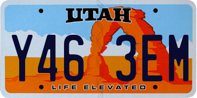 UT license plate Y463EM
