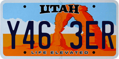 UT license plate Y463ER