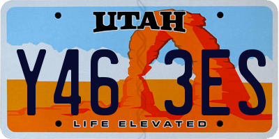UT license plate Y463ES