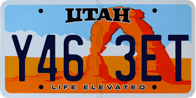 UT license plate Y463ET