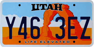 UT license plate Y463EZ