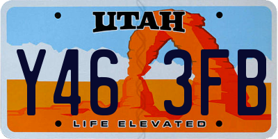 UT license plate Y463FB