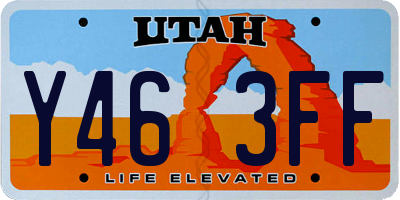 UT license plate Y463FF