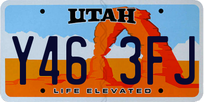 UT license plate Y463FJ