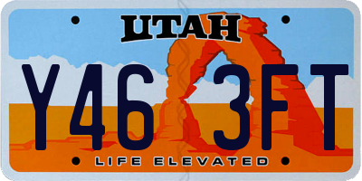 UT license plate Y463FT
