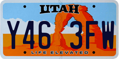 UT license plate Y463FW