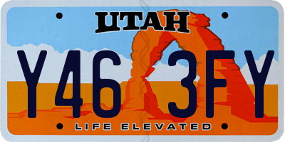 UT license plate Y463FY