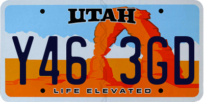 UT license plate Y463GD