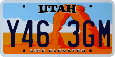 UT license plate Y463GM