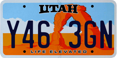 UT license plate Y463GN