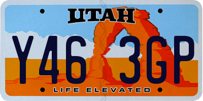 UT license plate Y463GP