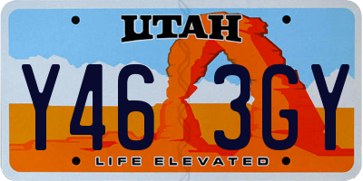 UT license plate Y463GY