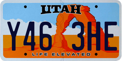 UT license plate Y463HE