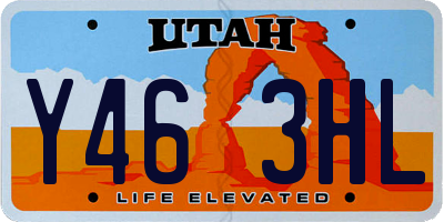 UT license plate Y463HL