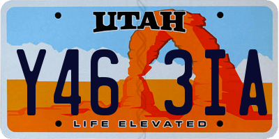 UT license plate Y463IA
