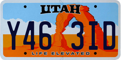 UT license plate Y463ID