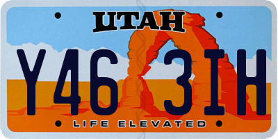 UT license plate Y463IH
