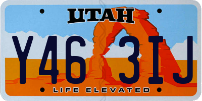 UT license plate Y463IJ