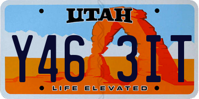 UT license plate Y463IT