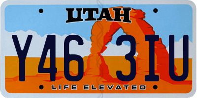 UT license plate Y463IU
