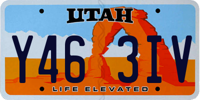 UT license plate Y463IV