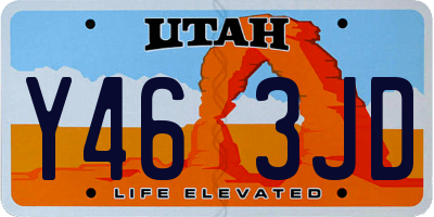 UT license plate Y463JD