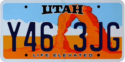 UT license plate Y463JG