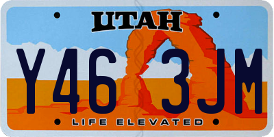 UT license plate Y463JM