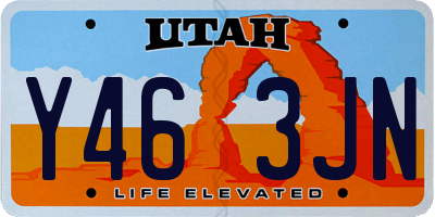 UT license plate Y463JN