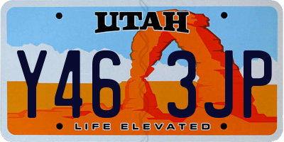 UT license plate Y463JP