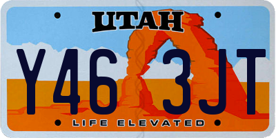 UT license plate Y463JT