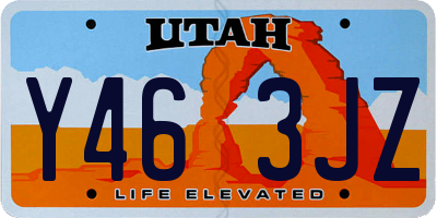 UT license plate Y463JZ