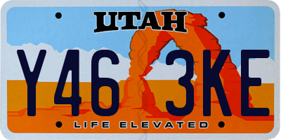 UT license plate Y463KE