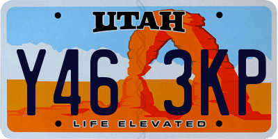 UT license plate Y463KP