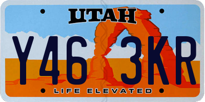 UT license plate Y463KR
