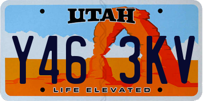 UT license plate Y463KV