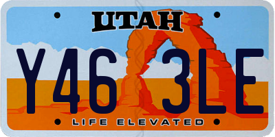UT license plate Y463LE