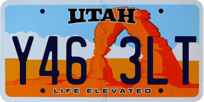 UT license plate Y463LT