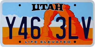 UT license plate Y463LV