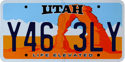 UT license plate Y463LY